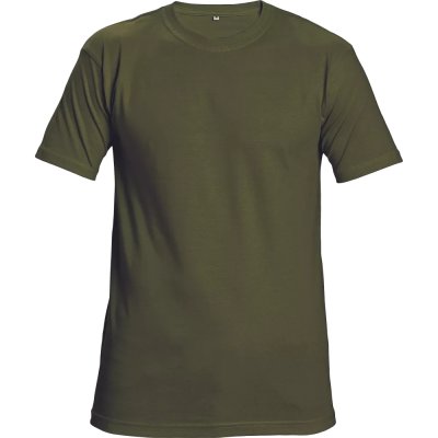 Červa, Tričko pánské TEESTA, krátký rukáv, lahvově zelená, vel. XS-6XL