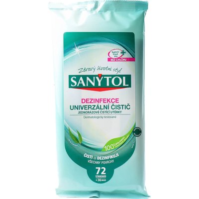SANYTOL, Dezinfekční vlhčené ubrousky univerzal 72ks