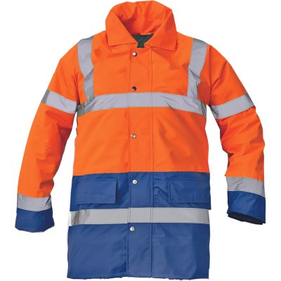 Červa, Bunda zateplená, reflexní, SEFTON HV, oranžová/royal modrá, vel. XS-3XL