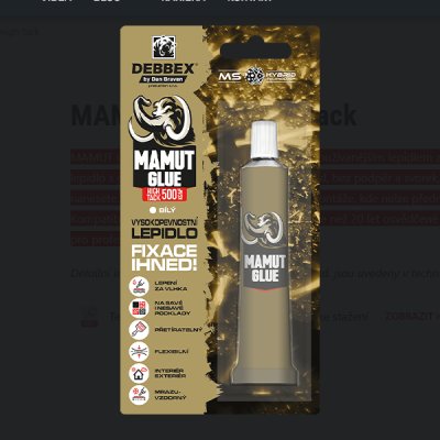 Lepidlo MAMUT High Tack - fixace ihned, 25ml