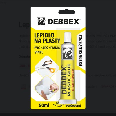 Debbex, Lepidlo na plasty, 50ml