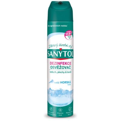 SANYTOL, Dezinfekce osvěžovač vzduchu, ploch a textilií - horská vůně, 300ml