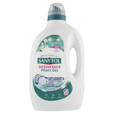 SANYTOL, Dezinfekční prací gel Bílé květy, 2650 ml , 53 PD