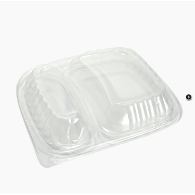 Plastové víčko PP k 2-dílné misce na jídlo, 1000 ml, transparentní, bal/100 ks