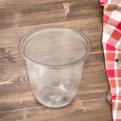 Plastový kelímek na dezert rPET 160 ml transparentní O76 mm, bal/50 ks
