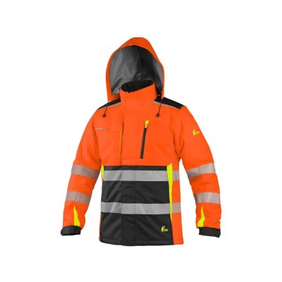 CXS, Bunda pánská výstražná zateplená BENSON, oranžovo-černá, vel. S-3XL