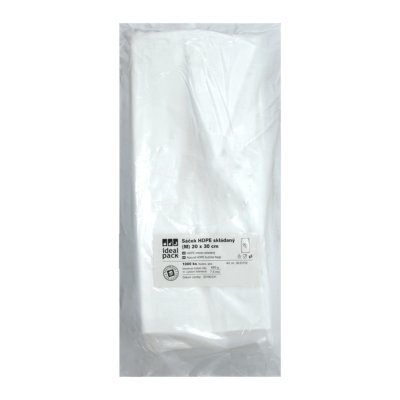 Sáček skládaný, 20 x 30 cm (12+8x30), 1000ks/bal, vel. M (30.01110)