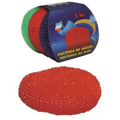 Drátěnka plast,3ks/bal