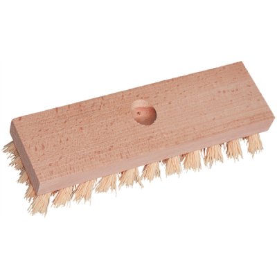 Kartáč podlahový na hůl 4224, režný, dřevo